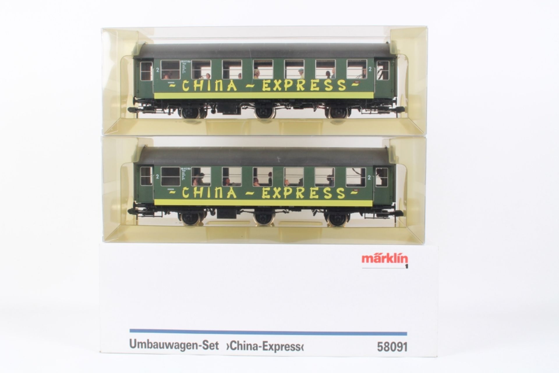 Märklin 58091, DB Umbauwagen-Set "CHINA-EXPRESS", zwei Umbauwagen, sehr gut erhalten, ORK,