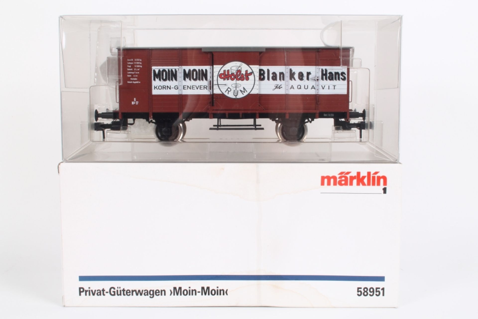 Märklin 58951, Privat-Güterwagen "Moin-Moin", Kleinbahn Niebüll-Dagebüll AG Gedeckter Wagen, sehr