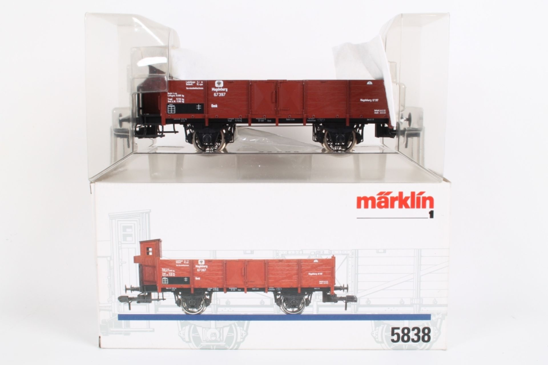 Märklin 5838, KPEV Offener Güterwagen mit Bremserhaus, sehr gut erhalten, ORK, Gebrauchs- und