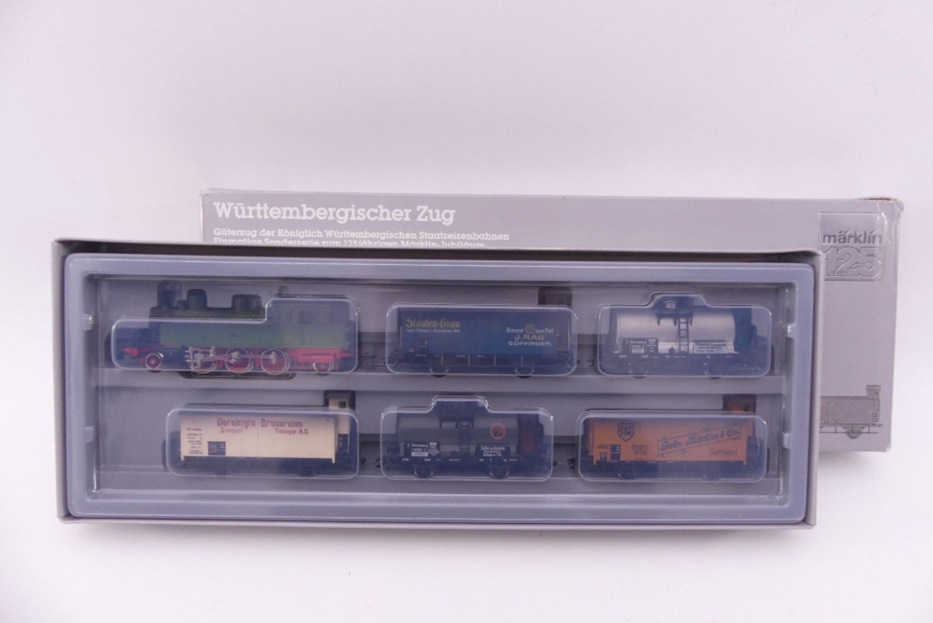 Märklin 2857, Württem. Güterzug, Tenderlok T5 "1205", mittl. Treibachse mit großer Schwungmasse,