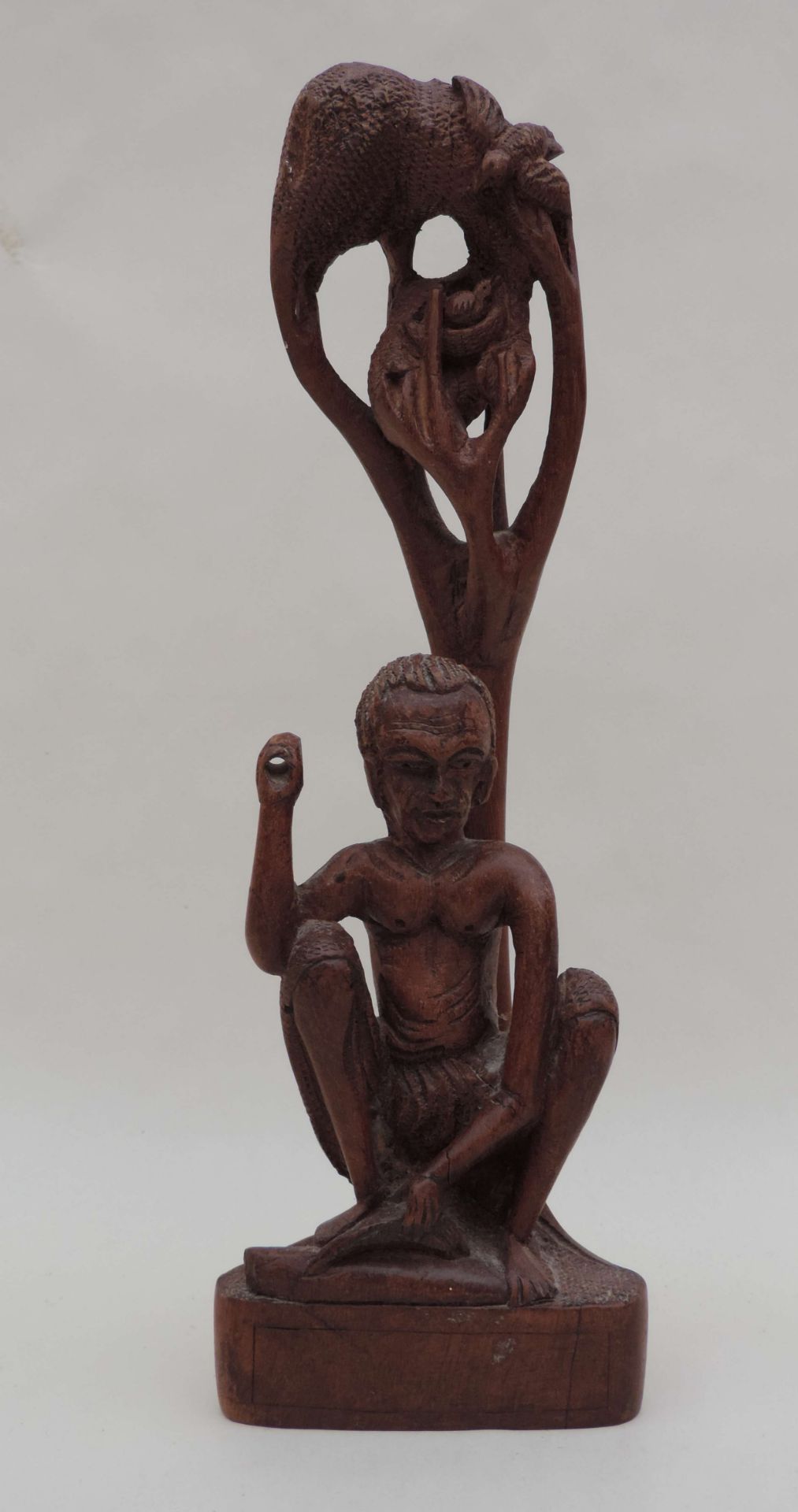 FIGUR, Afrika, Hartholz, Mann vor Baum