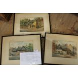 Three framed prints by Louise Fennell 1847 - 1930 (crack to one glass)