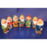 A set of vintage ceramic seven dwarfs
