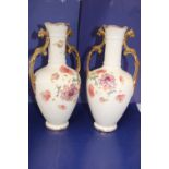 A pair of Crown Devon vases H35cm