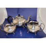 An antique Victorian silver plated tea service by Viners of Sheffield