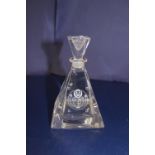 An art deco style glass scent bottle & stopper