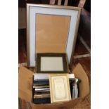 A box of picture frames, assorted sizes
