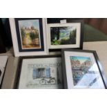A selection of framed prints