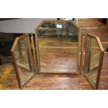 A vintage gilt framed dressing table mirror (A/F)