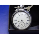 A silver hallmarked pocket watch (needs attention)