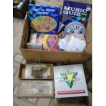 A box of vintage games etc