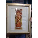 A framed oversize Moet & Chandon champagne label 60x50cm