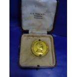 A rare 1932 Northern Ireland opening of parliment gold tone boxed medal