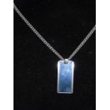 A quality Mont Blanc steel & tungsten necklace & pendant