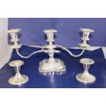 A pair of candlesticks & candelarbra