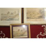 Three vintage framed lithographs of Howley Hall