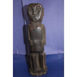An antique carved wooden figure possibly a child's doll or Efigy? h31cm
