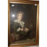 A large framed vintage pears (Bubbles) h82, w60cm unable to post