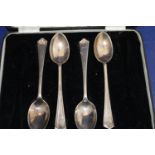 Four boxed hallmarked silver spoons (2 missing from set) 52 grams