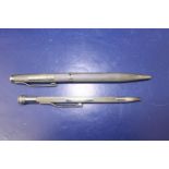 Two hallmarked silver propelling pencils