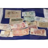 A job lot of assorted World bank notes