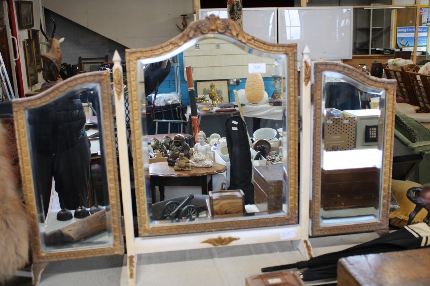 A vintage folding dressing table mirror (needs attn) h61, w90cm unable to post