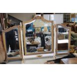 A vintage folding dressing table mirror (needs attn) h61, w90cm unable to post