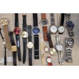 A selection of vintage watches etc, to include Sekonda, Seiko etc. (As found) Approx 17