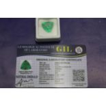 A Emerald gemstone with certificate