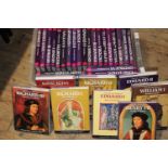 A large box of books on the King's & Queens of England 31 books in total