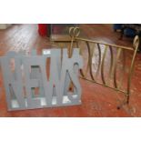 Two vintage style metal magazine racks