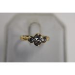 A 9ct gold trilogy ring size O