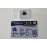 A Tanzanite gemstone with certificate