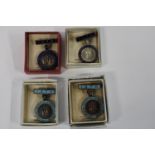 Four boxed vintage dancing medals