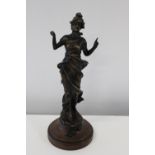 A classical bronze figurine A/F 30cm tall