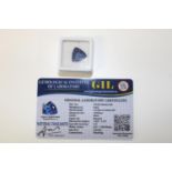 A Tanzanite gemstone with certificate