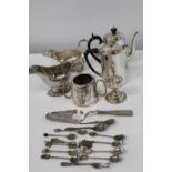 A job lot of vintage silver plated ware