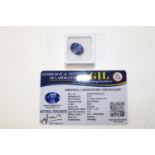 A Tanzanite gemstone with certificate