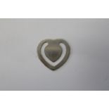 A 925 silver heart shaped money clip