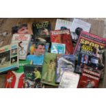 A box of sporting related books, mostly autobiographies