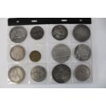 Twelve re-production German Thaler coins