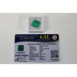 A Emerald gemstone with certificate