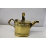 A Victorian brass 4 pint watering can 24cm x 33cm