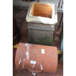 Two terracotta chimney pots (as found) unable to post