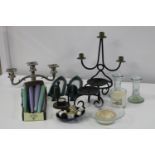 A selection of candlesticks & candles