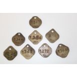 A selection of colliery miners pit tokens for Kellingley
