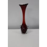 A collectable vase by Borre Augustsson for Aseda glass 33cm tall