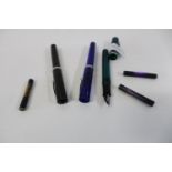 Three vintage style cartridge fountain pens