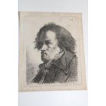 A small Old Master etching signed & dated 1755 10cm x 9cm