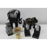 A selection of assorted elephant figures